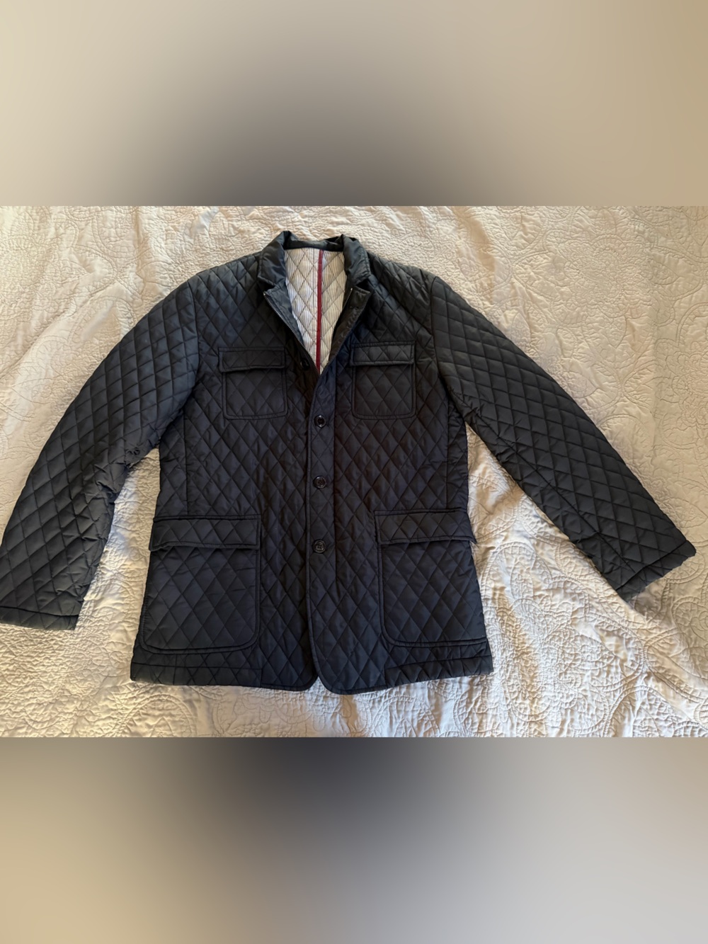 Men's Enzo Tovare Quilted Black Jacket - high end Italian Luxury